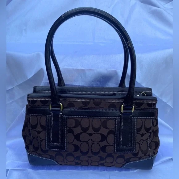 Coach 11062  Hampton Signature Handbag Brown on Brown - Picture 10 of 16